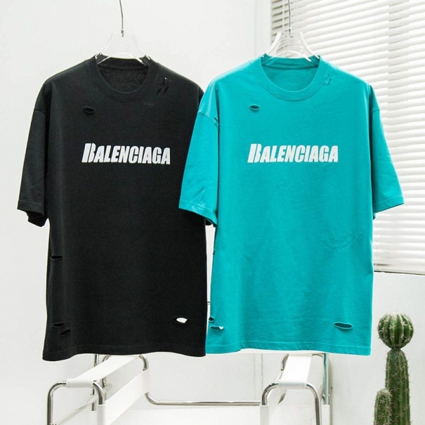 定番バレンシアガ 本物 DESTROYED FLATGROUND Tシャツ 2色 bam86561