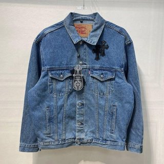 クロムハーツ バックロゴのデニムジャケット本物 Kut12771
