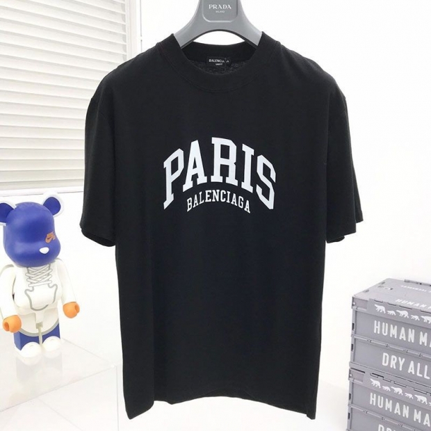 累積売上総額第１位！【バレンシアガ】ロゴ入りコットン 本物 Tシャツ bal14492