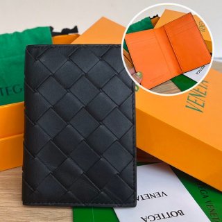 希少色ボッテガヴェネタ コピー フラップカードケース ブラック/オレンジ boh29536 希少色ボッテガヴェネタ コピー フラップカードケース ブラック/オレンジ boh29536