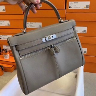 送料込エルメス 本物 ケリー 32cm シルバー金具 erj99330 送料込エルメス 本物 ケリー 32cm シルバー金具 erj99330