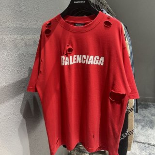 21-22AW【バレンシアガ】ロゴ入りコットンTシャツ 本物 bat02455 21-22AW【バレンシアガ】ロゴ入りコットンTシャツ 本物 bat02455