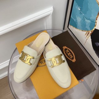 超希少！TODS ケイト レザー フラットミュール 本物 tou95389