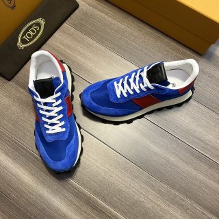 超話題!TODS スエード＆ファブリックスニーカー 本物 tow39343