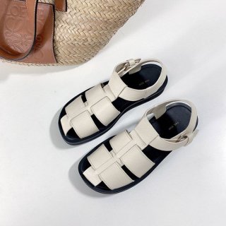 最安値挑戦ザロウ 本物 Fisherman フィッシャーマン レザー サンダル zad52730