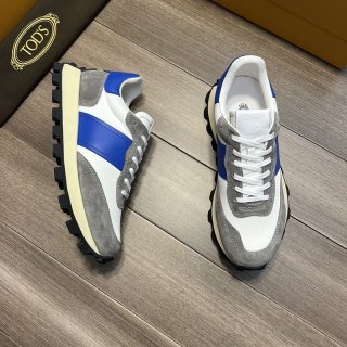 《大人気》TODS 本物 スエード＆ファブリックスニーカー toq41241