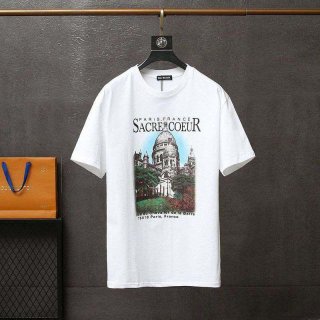 一目惚れバレンシアガ クルーネック Tシャツ 本物 SACRE COEUR ホワイト baz66910 一目惚れバレンシアガ クルーネック Tシャツ 本物 SACRE COEUR ホワイト baz66910