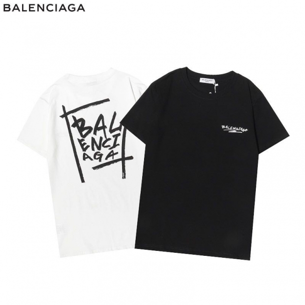 超話題!バレンシアガ 本物 クルーネックロゴ Tシャツ 2色 baw37360