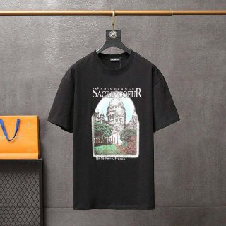 春もの新作バレンシアガ クルーネック Tシャツ コピー SACRE COEUR ブラック bar35088 春もの新作バレンシアガ クルーネック Tシャツ コピー SACRE COEUR ブラック bar35088