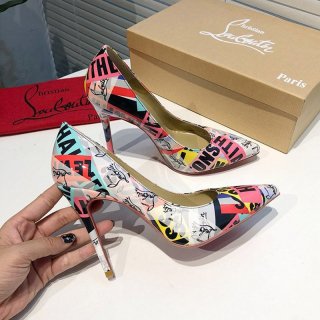 可愛い クリスチャンルブタン 本物 国内発■Tivoliプリントパンプス Rue55675