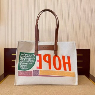 関税負担なし★クロエ トートバッグ 本物★コリータケント ラージ 2モデルサイズ ウッディ CHC21US384E6927S