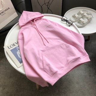 ☆超人気☆バレンシアガ パーカー 本物 プルオーバーパーカー ピンク baj14798
