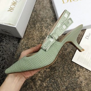 追跡付き発送ジャディオール コピー スリングバックパンプス★ヒール6.5cm グリーン テクニカルファブリック dee45971 追跡付き発送ジャディオール コピー スリングバックパンプス★ヒール6.5cm グリーン テクニカルファブリック dee45971