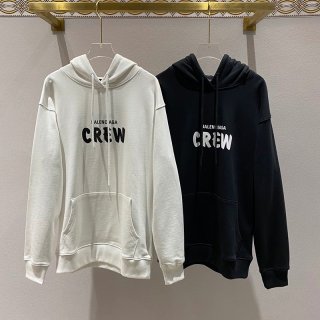 一目惚れバレンシアガ パーカー 本物 CREW ミディアムフィットフーディー 2色 bay94399