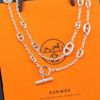【人気】エルメス ファランドール ダイヤロングネックレス 100cm 本物 ere96409