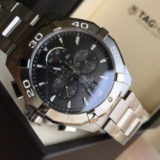 春もの新作 タグホイヤー 本物 アクアレーサークォーツ クロノグラフ - 直径 43 mm CAY1110.BA0927