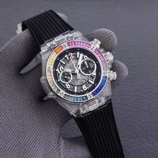 日本未入荷 ウブロ 本物 時計 ビッグバン ウニコ サファイア 限定生産500本 huh17273