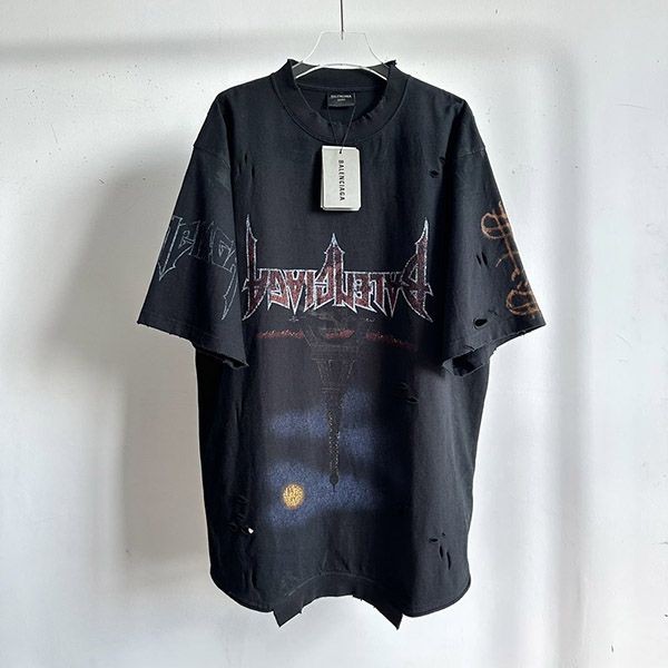 一目惚れ バレンシアガ Tシャツ 本物 ボクシーフィット bai91518