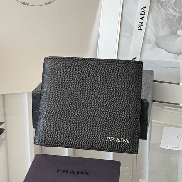 【お洒落☆シンプル】☆プラダ★サフィアーノレザー財布 本物 pul25459
