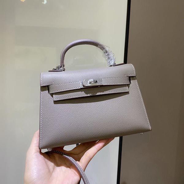 エルメス ケリーミニ2 カザック エプソン本物 シルバー金具 he19012