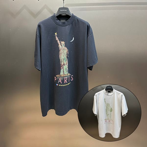 高品質バレンシアガ 本物 PARIS MOON オーバーサイズ Tシャツ 2色 baz20179