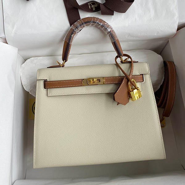 ★日本!!人気！エルメス 本物 ケリー 25cm 外縫い エプソン ゴールド金具 erk42383
