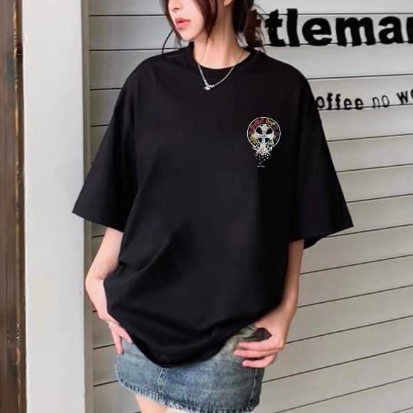追跡付き 安いクロムハーツ ネック ロゴ Tシャツ 本物 半袖 Kuv47012