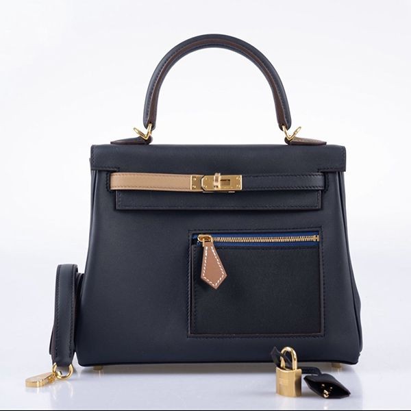確保済みエルメス ケリー25 本物 内縫い カラーマティック ery38107