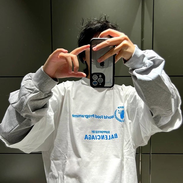 バレンシアガ WFP DOUBLE SLEEVES Tシャツ 本物 698089TMVL29086